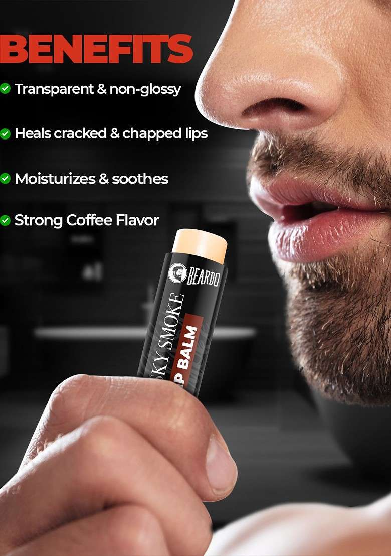 Beardo Whisky Smoke Lip Balm For Dry Lips With Shea Butter 4 G - Indya