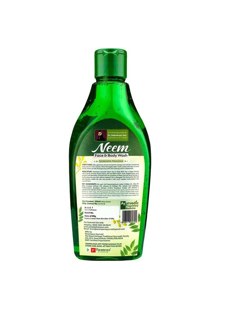 Parampara Ayurved Neem Body Face Wash For Acne Or Pimples 300Ml