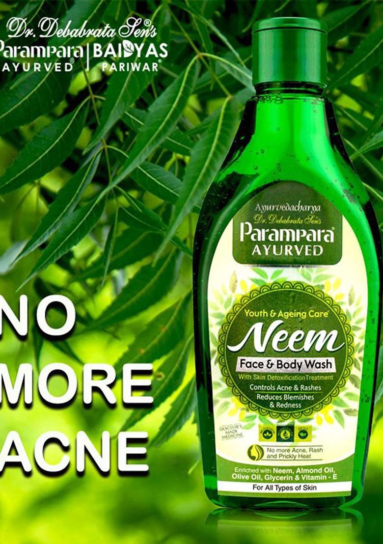 Parampara Ayurved Neem Body Face Wash For Acne Or Pimples 300Ml