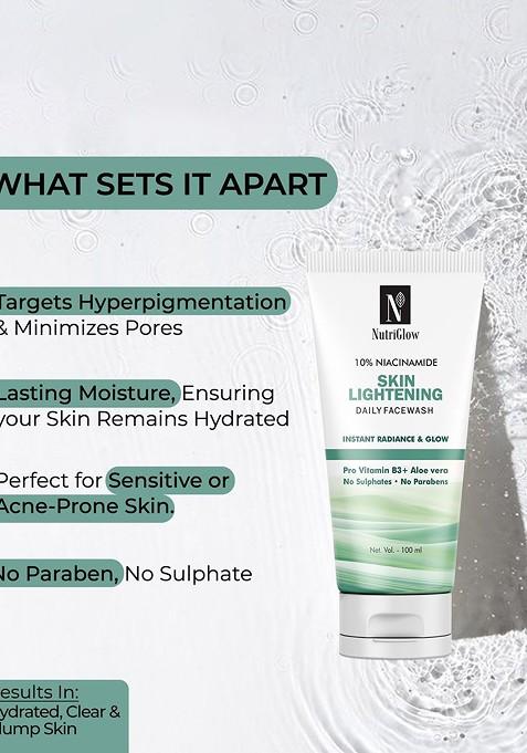 Nutriglow 10 Niacinamide Skin Lightening Daily Face Wash With Aloevera 100 Ml