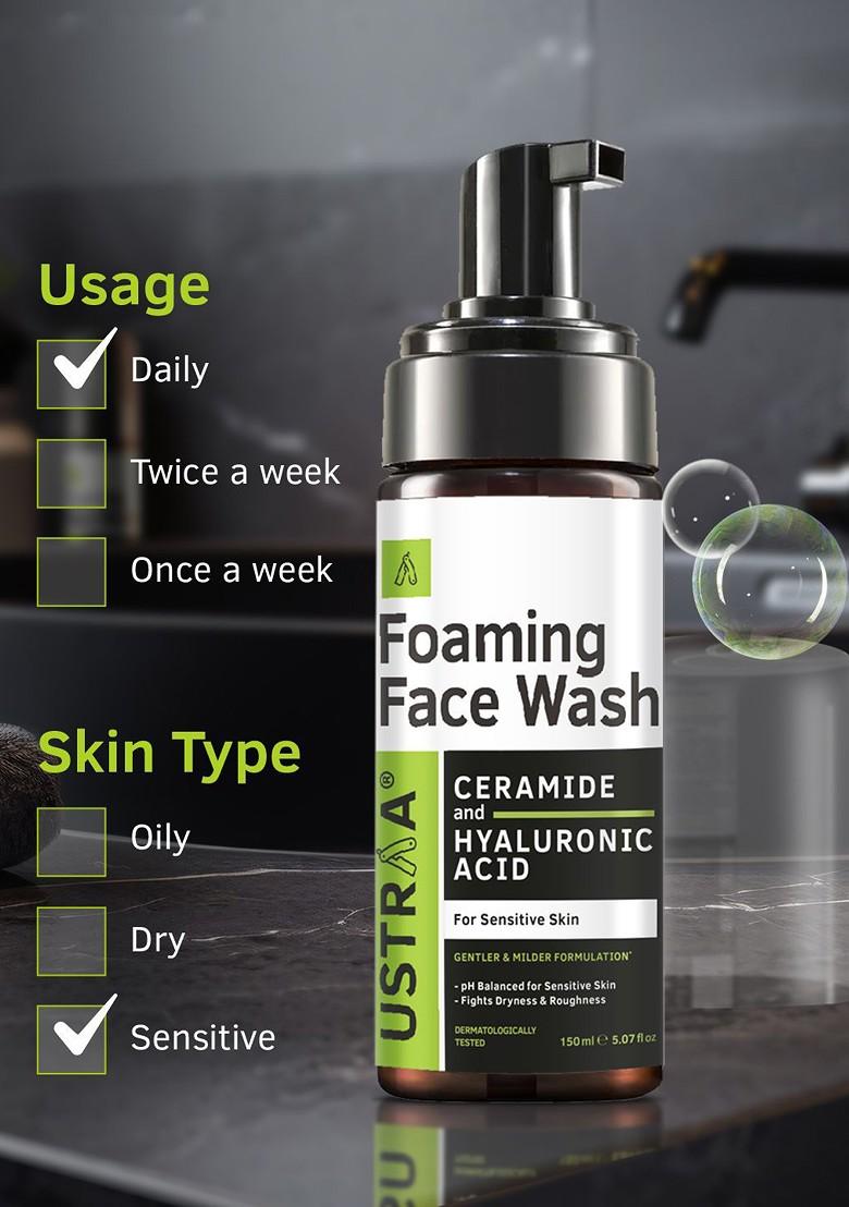 Ustraa Foaming Face Wash With Hyaluronic Acid 150 Ml