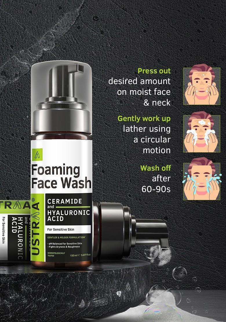 Ustraa Foaming Face Wash With Hyaluronic Acid 150 Ml