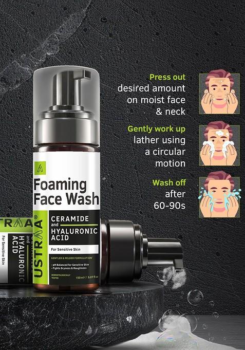 Ustraa Foaming Face Wash With Hyaluronic Acid 150 Ml