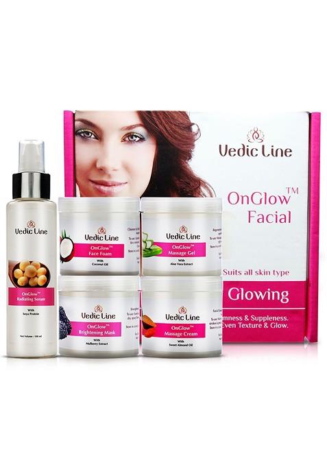 Vedicline Onglow Facial Kit For Glowing With Aloevera 500 Ml