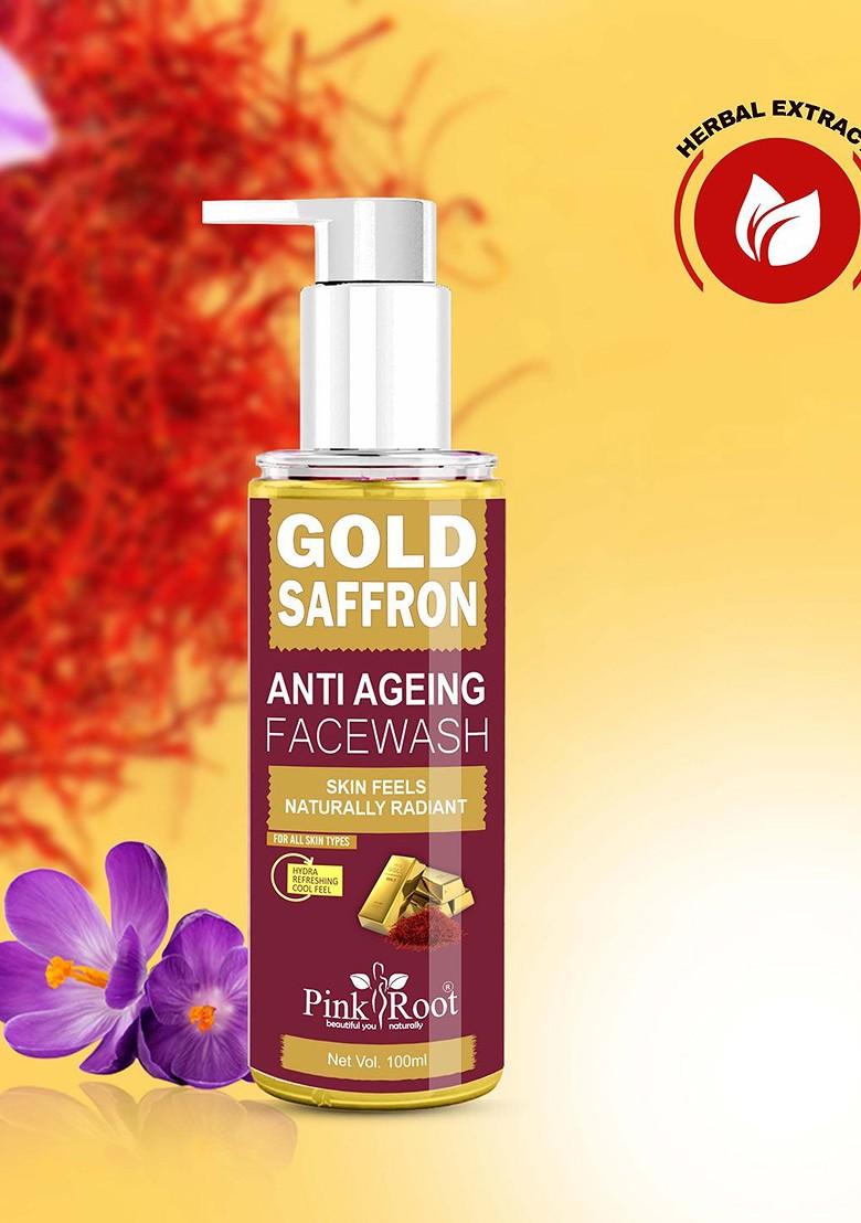 Pink Root Gold Saffron Face Wash 100 Ml