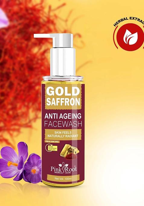 Pink Root Gold Saffron Face Wash 100 Ml