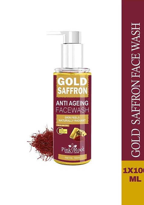 Pink Root Gold Saffron Face Wash 100 Ml