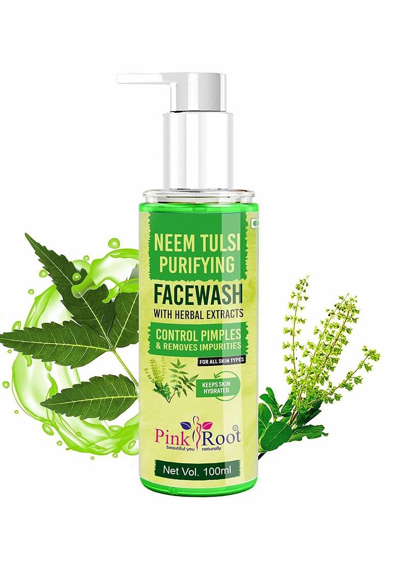 Pink Root Neem Tulsi Skin Purifying Face Wash With Vitamin E 100Ml