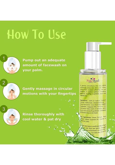Pink Root Neem Tulsi Skin Purifying Face Wash With Vitamin E 100Ml