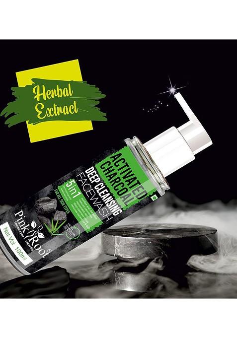 Pink Root Activated Charcoal Deep Cleansing Face Wash 100Ml