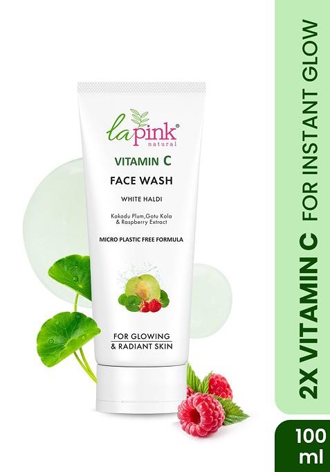 La Pink Vitamin C Soap Free Face Wash With Gotu Kola For Brightening Glowing Skin 100Ml