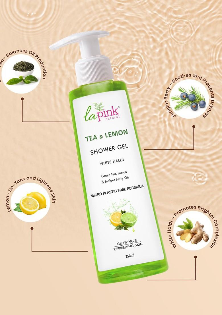 La Pink Tea Lemon Sulphate Free Shower Gel For Soft Glowing Refreshing Skin 250 Ml