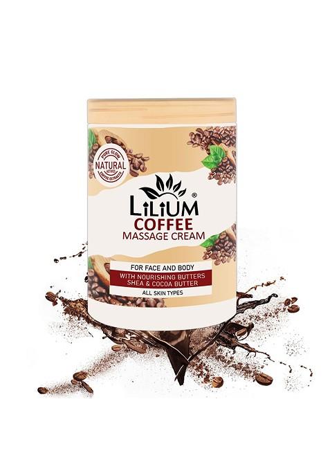 Lilium Shea Cocoa Butter Coffee Massage Cream For Face Body 900Ml