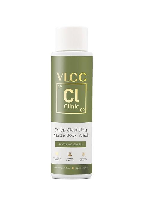 Vlcc Clinic Deep Cleansing Matte Body Wash With Salicylic Acid Zinc Pca 250 Ml