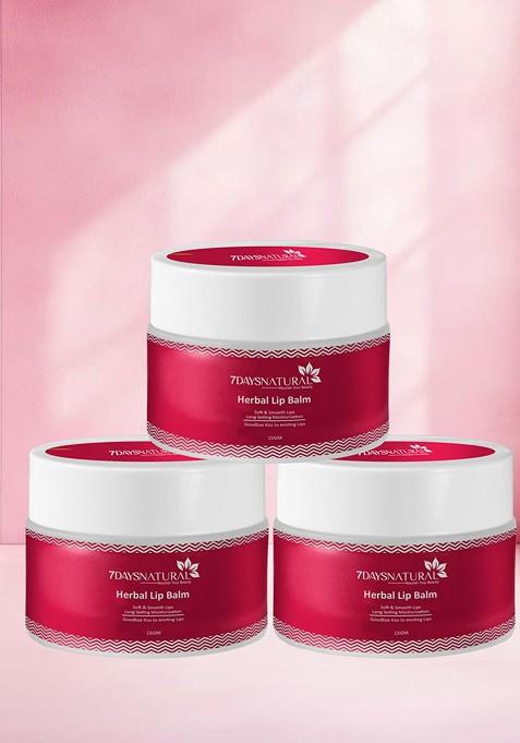 7Daysnatural Feel Of Nature Set 3 Herbal Lip Balm With Apricot Shea Butter 15 G Each