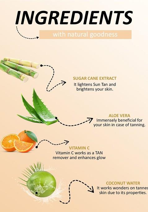 7Daysnatural 4 Pcs De Tan Face Scrub With Vitamin C 100G Each