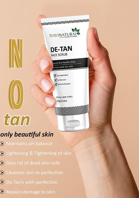 7Daysnatural 4 Pcs De Tan Face Scrub With Vitamin C 100G Each