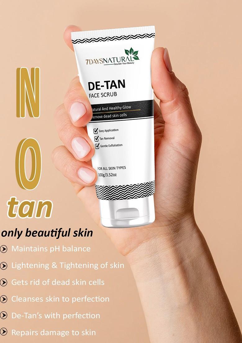 7Daysnatural 3 Pcs De Tan Face Scrub With Vitamin C 100G Each