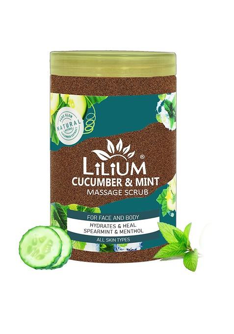 Lilium Cucumber Mint Massage Scrub For Face Body 900Ml