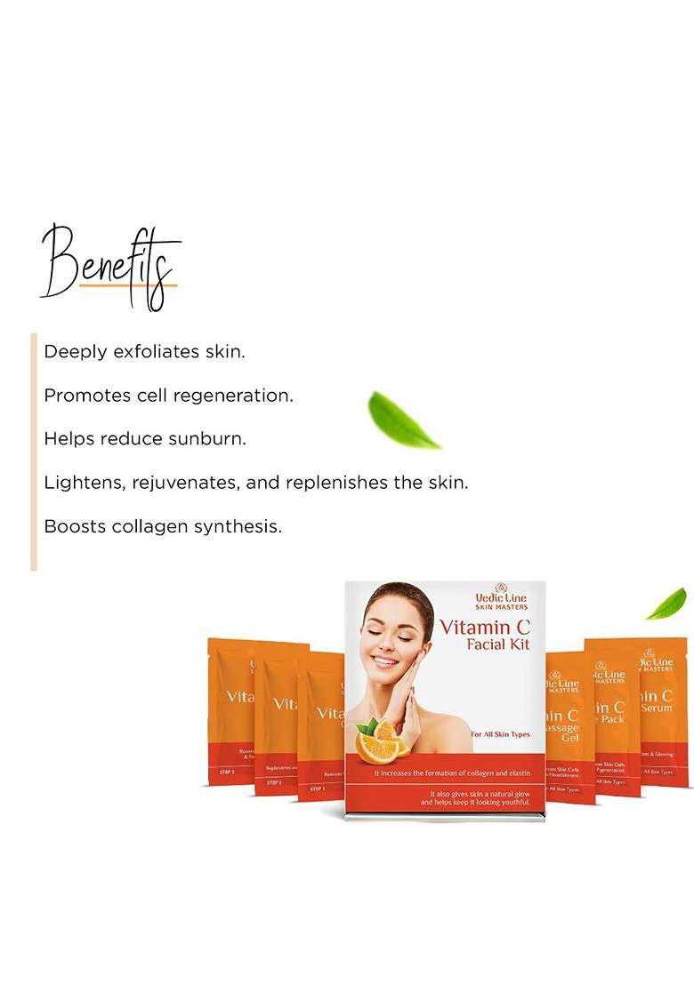 Vedicline Skin Masters Vitamin C Facial Kit With Turmeric Extract - Indya