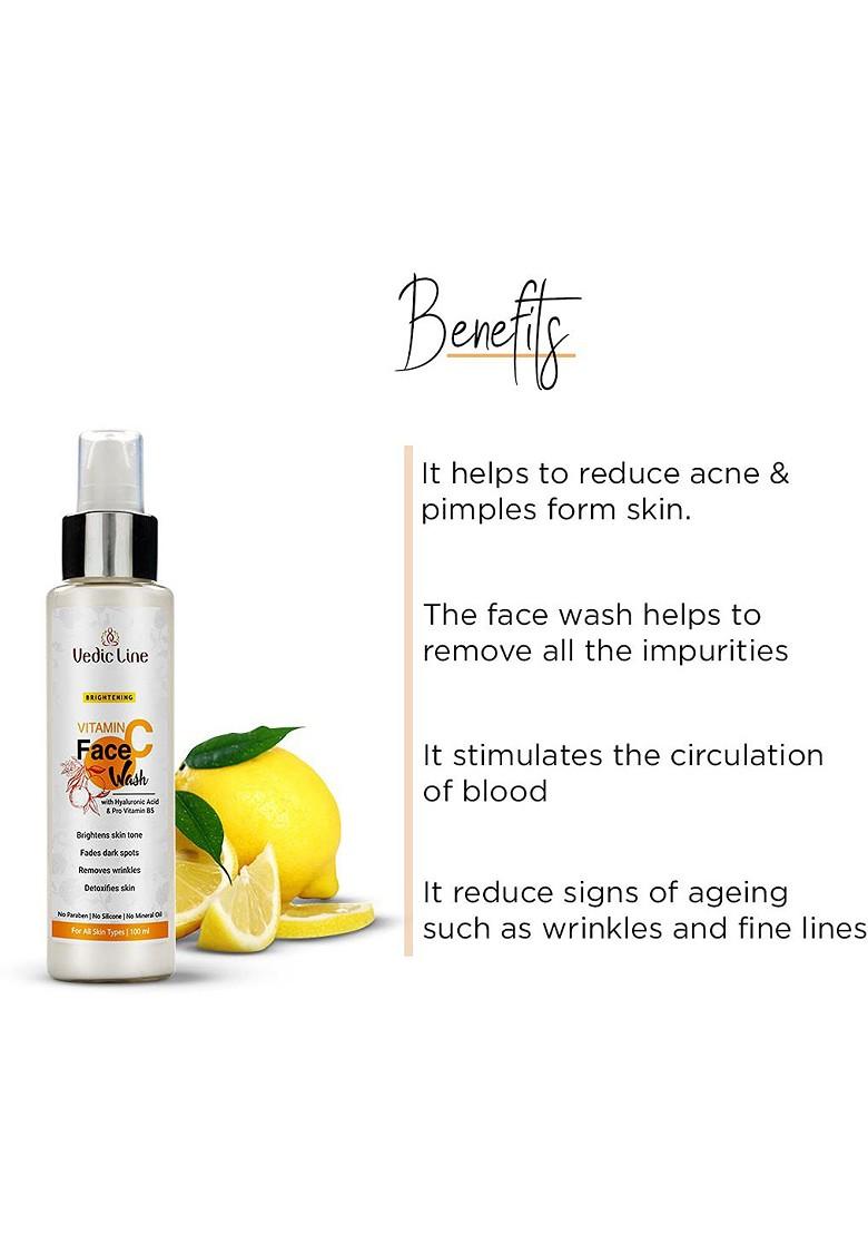 Vedicline Vitamin C Face Wash For Dark Spots 100Ml