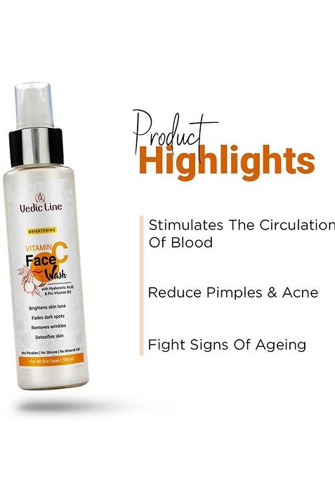 Vedicline Vitamin C Face Wash For Dark Spots 100Ml