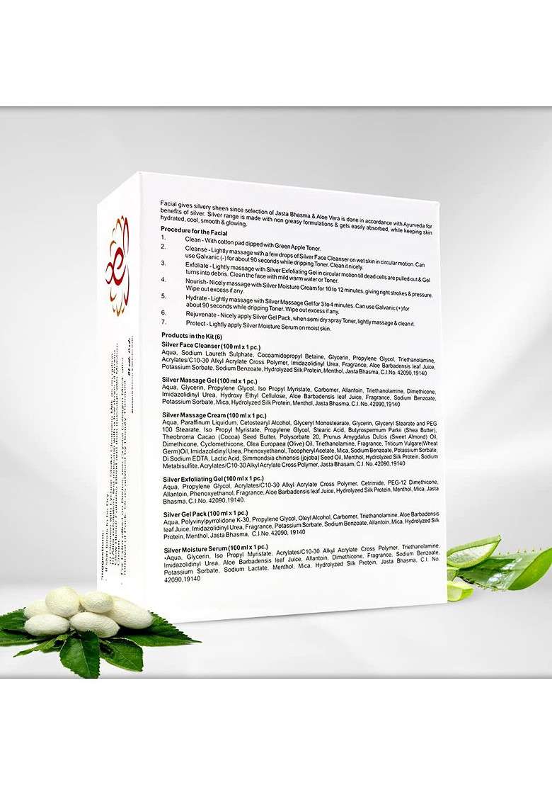 Vedicline Silver Facial Kit With Aloe Vera 100Ml Each - Indya