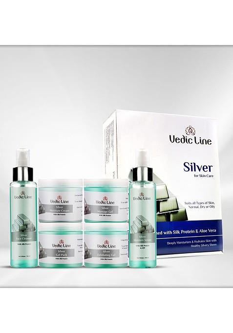 Vedicline Silver Facial Kit With Aloe Vera 100Ml Each