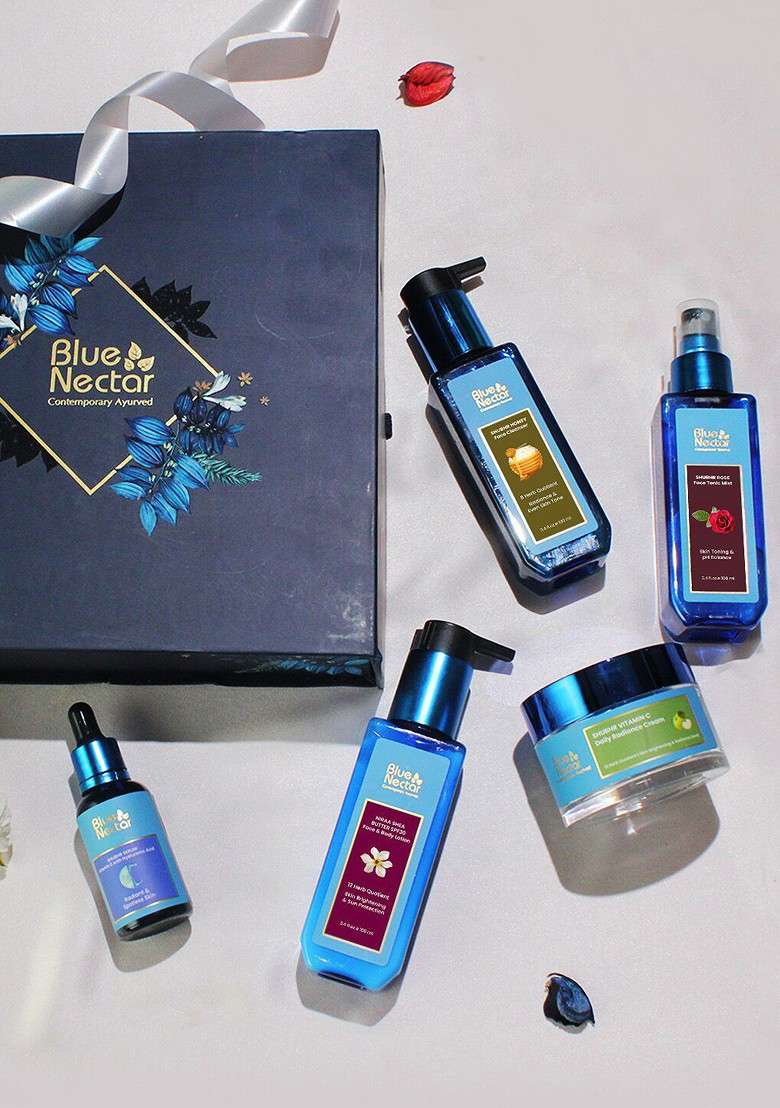 Blue Nectar 5 Pcs Indulgent Nature Beauty Gift Set - Indya
