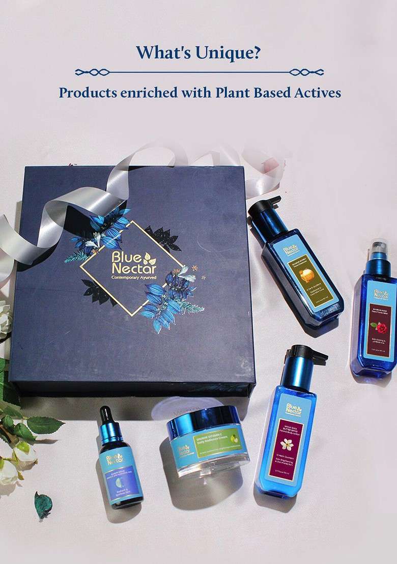 Blue Nectar 5 Pcs Indulgent Nature Beauty Gift Set - Indya