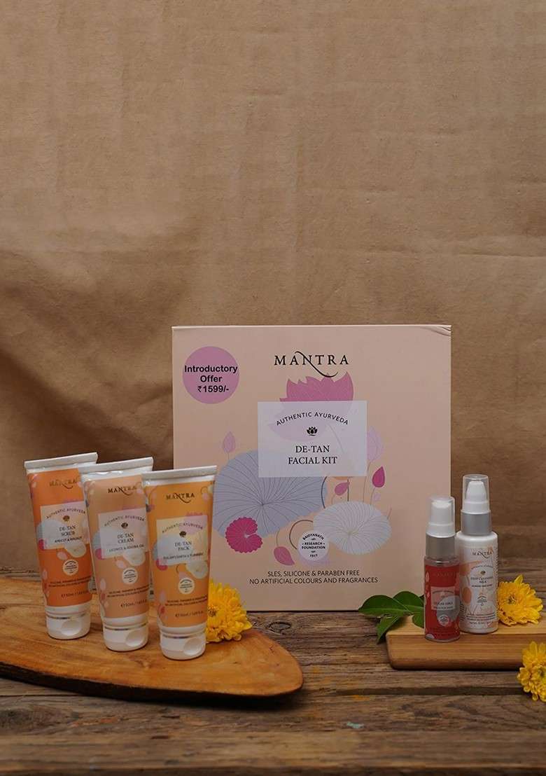 Mantra Herbal De Tan Facial Kit - Indya