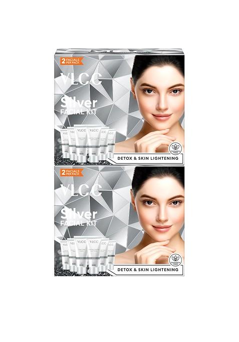 Vlcc Set Of 2 Silver Facial Kit For Skin Purifying With Powder 60G Each