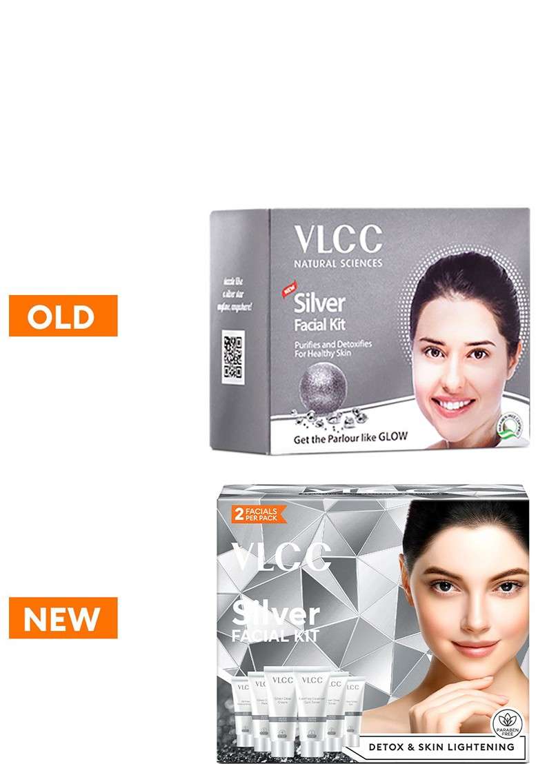 Vlcc Set Of 3 Facial Kit 60G Each Silver Gold Diamond - Indya