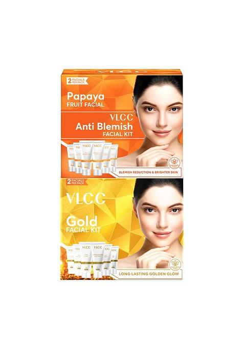 Vlcc Gold Facial Kit For Luminous Complexion 60G Papaya Fruit