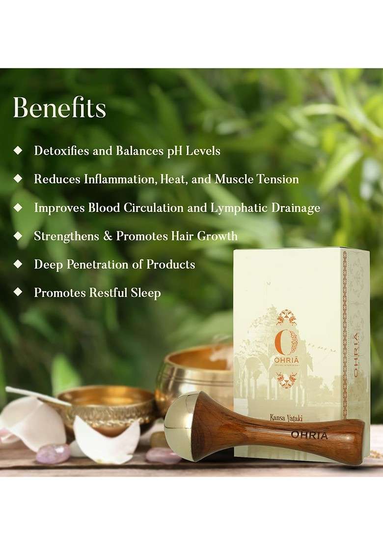 Ohria Ayurveda 3 Pcs Shrikamya Facial Beauty Oil Massage Wand Rose Mist Gift Set - Indya