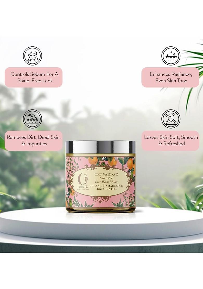 Ohria Ayurveda Tej Vardak Skin Glow Face Wash Ubtan Powder 60G