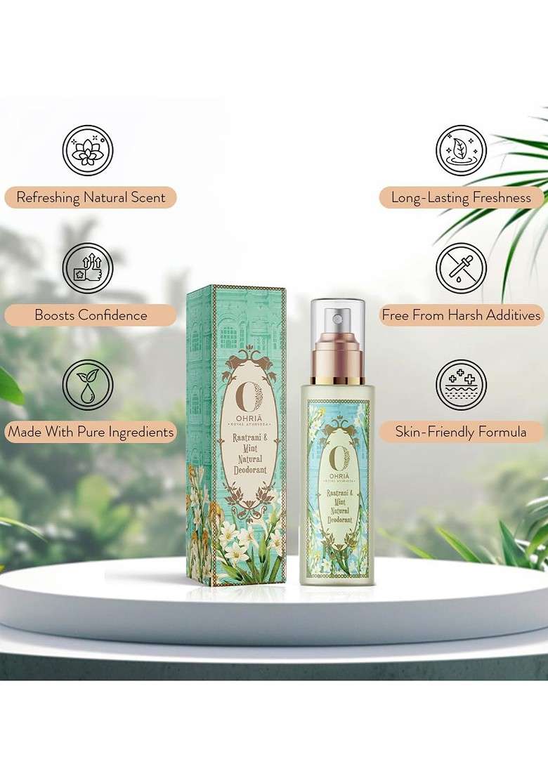 Ohria Ayurveda Set Of 3 Bathing Bar 120G Neem Wooden Comb Deodorant 50Ml - Indya