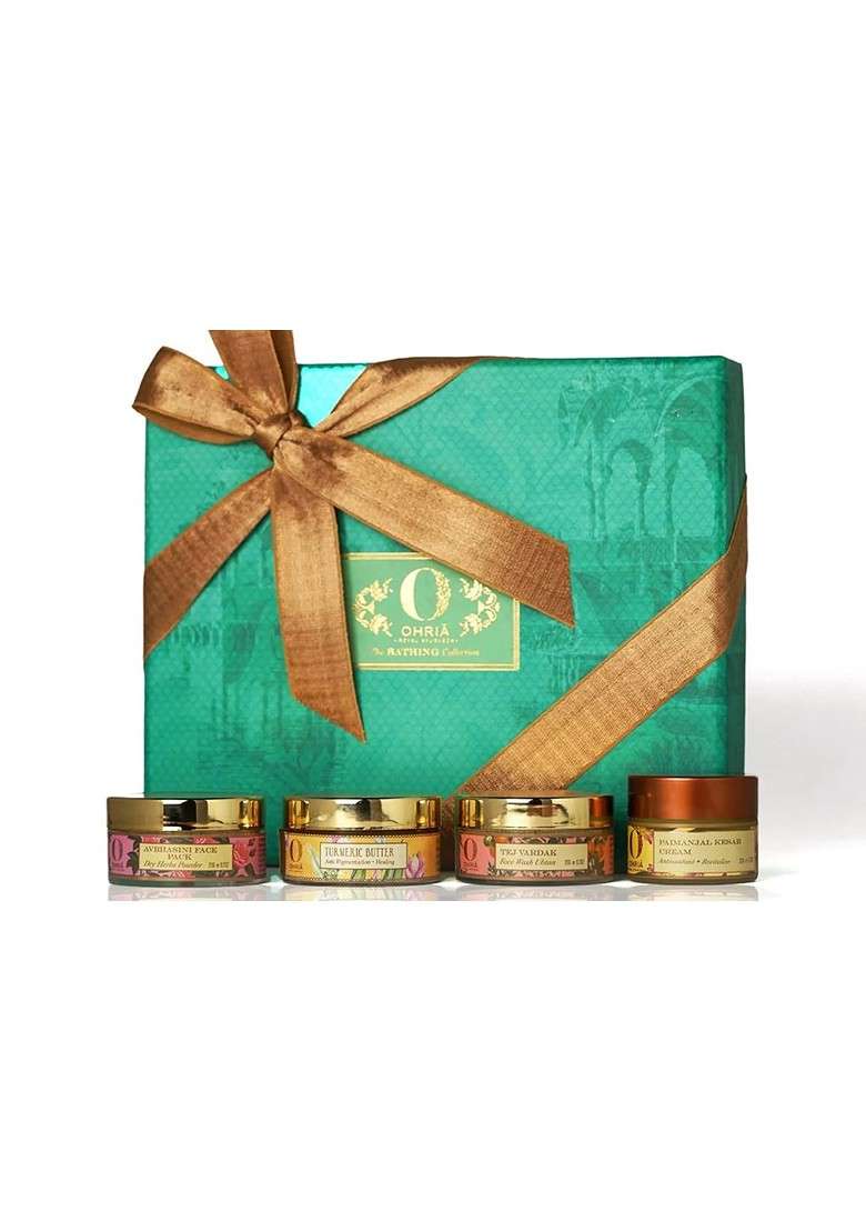 Ohria Ayurveda 4 Pcs Avbhasini Face Pack Tej Vardak Wash Cream Gift Set - Indya
