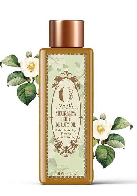 Ohria Ayurveda Shrikamya Body Beauty Oil For Skin Lightning Firming Luminous 50Ml
