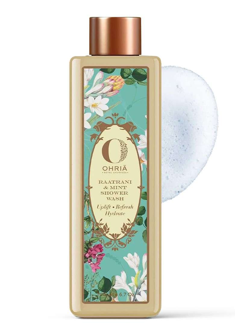Ohria Ayurveda Raatrani Mint Shower Wash For Uplift Hydrates Refresh 200Ml - Indya