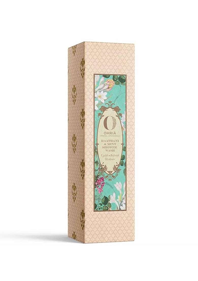 Ohria Ayurveda Raatrani Mint Shower Wash For Uplift Hydrates Refresh 200Ml - Indya