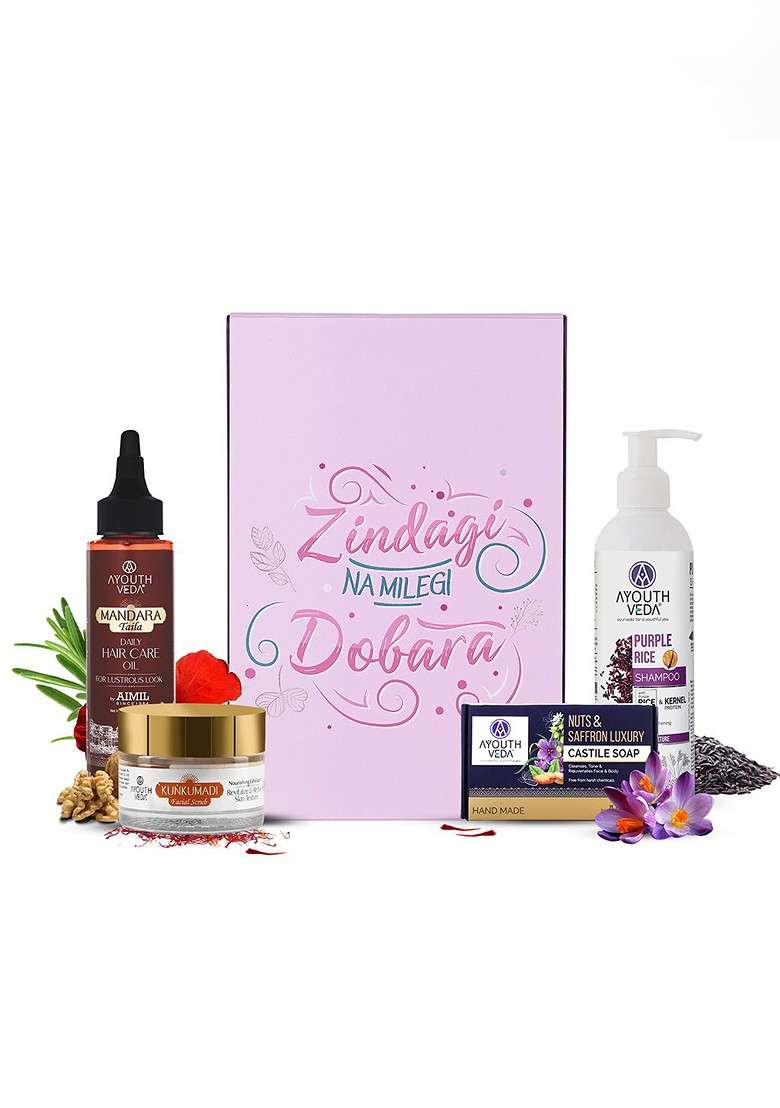 Ayouthveda Set Of 4 Zindagi Na Milegi Dobara Bath Body Gift - Indya