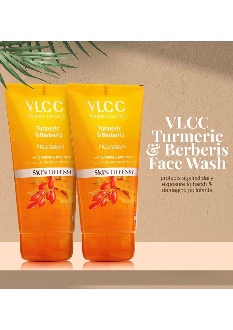 Vlcc Set Of 6 Face Wash 2Pcs Turmeric Berberis Neem Anti Tan - Indya