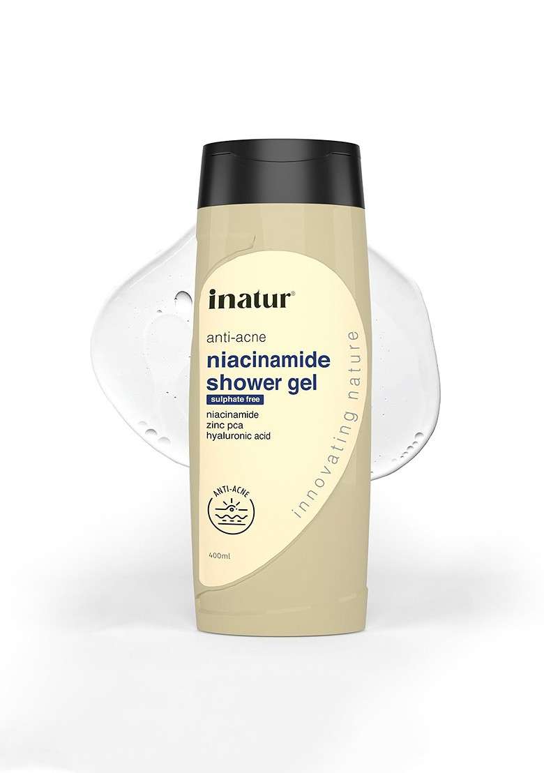 Inatur Anti Acne Niacinamide Shower Gel With Hyaluronic Acid Zinc Pca 400Ml - Indya
