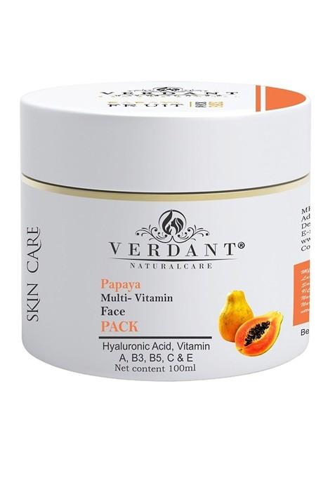 Verdant Natural Care Set Of 3 Skin Glowing Brightening Papaya Face Pack 300Ml