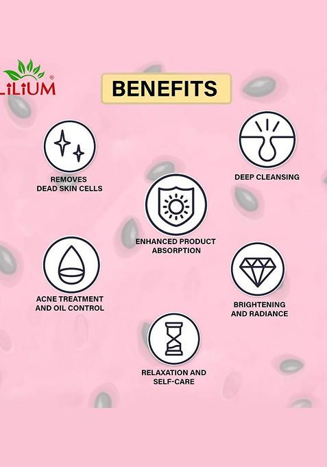 Lilium Water Melon Facial Scrub Gel Pack Cream Set For Deep Nourishment 100G Each