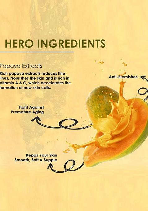 Lilium Papaya Facial Scrub Gel Pack Cream Set For Acne Blemishes 100G Each