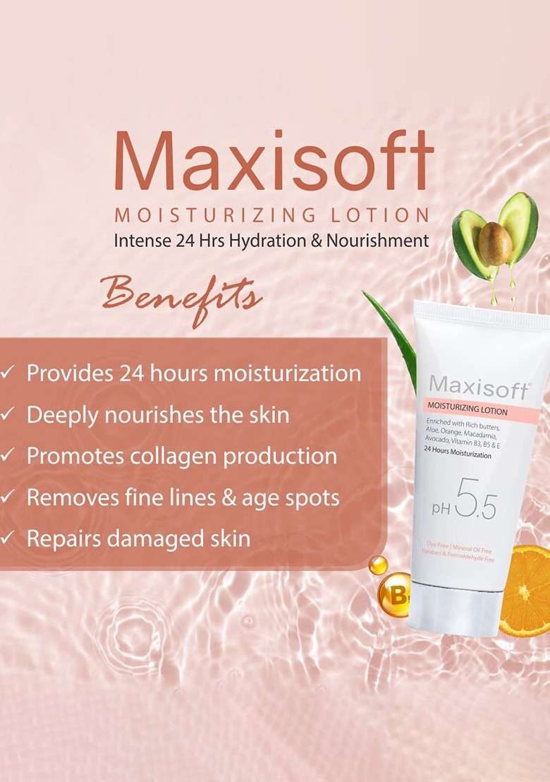 Maxisoft Set Of 3 Moisturizing Lotion For 24 Hours Moisturization 100Ml Each - Indya