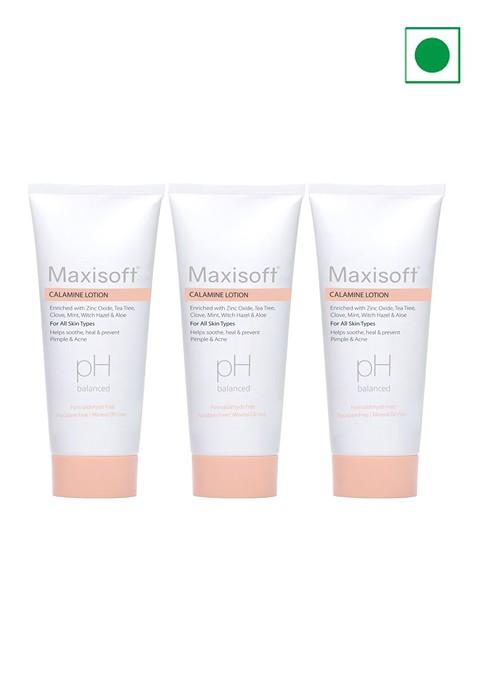 Maxisoft Set Of 3 Calamine Lotion With Tea Tree Clove 100 Ml Each