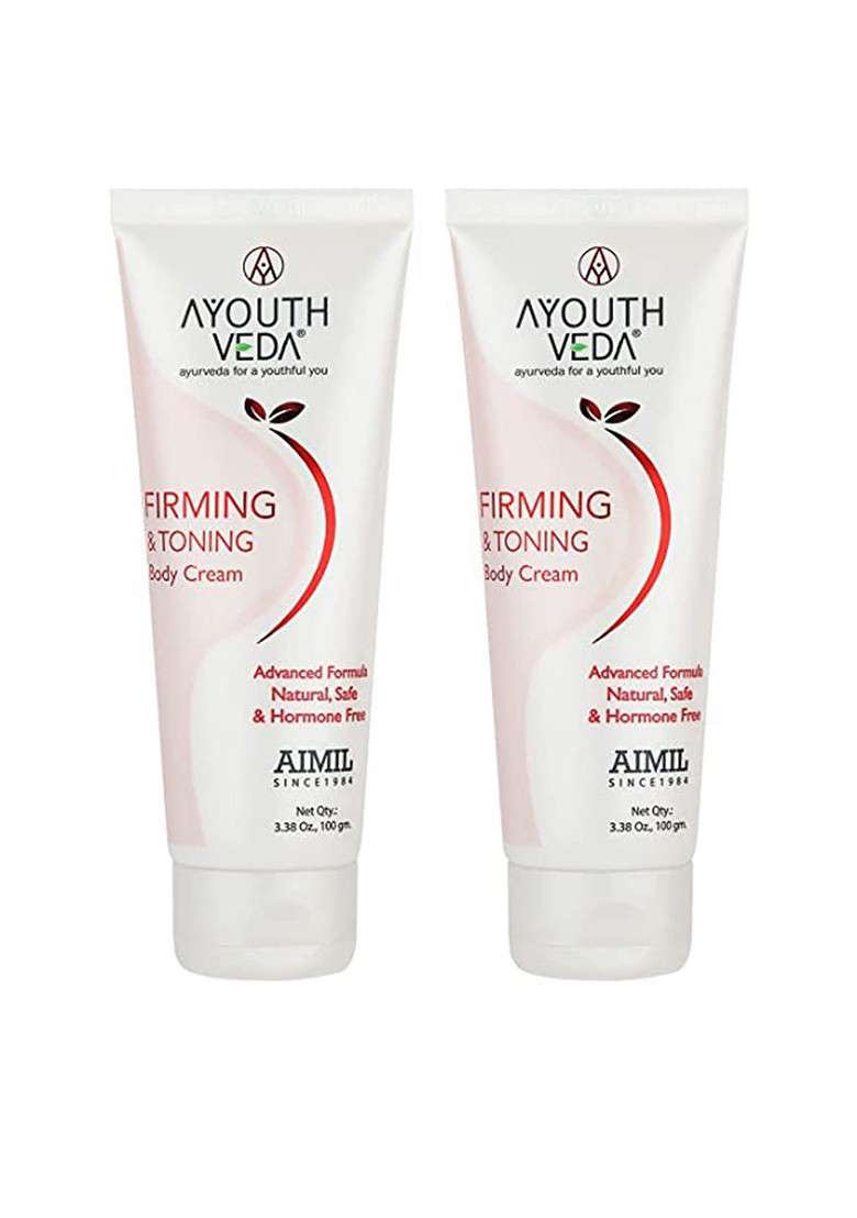 Ayouthveda Women Set Of 2 Firming Toning Body Cream With Ashwagandha Oil 100 G Each - Indya